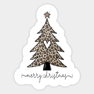 Cheetah Christmas Tree Sticker